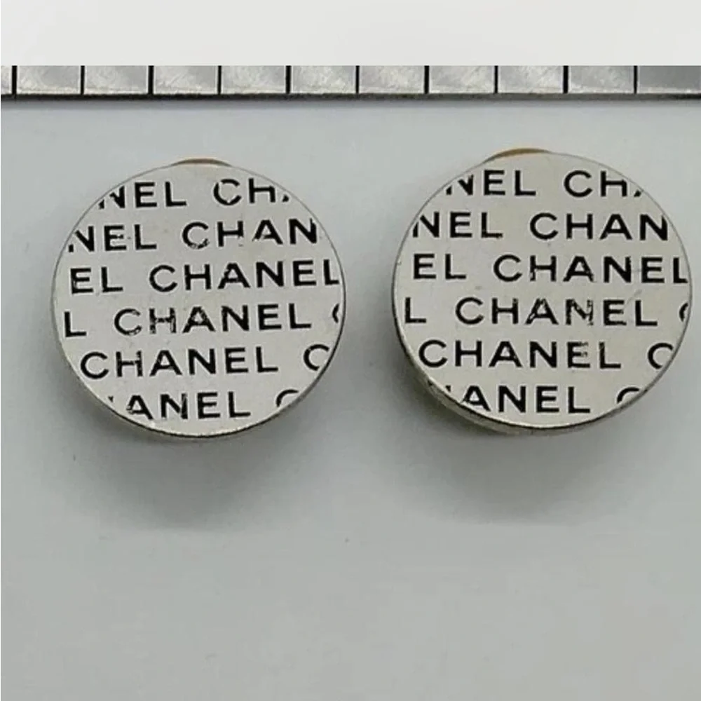 Chanel clip on Logo earrings